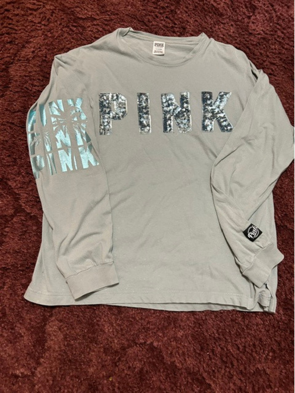 Victorias Secret Pink long sleeve Tee with bling